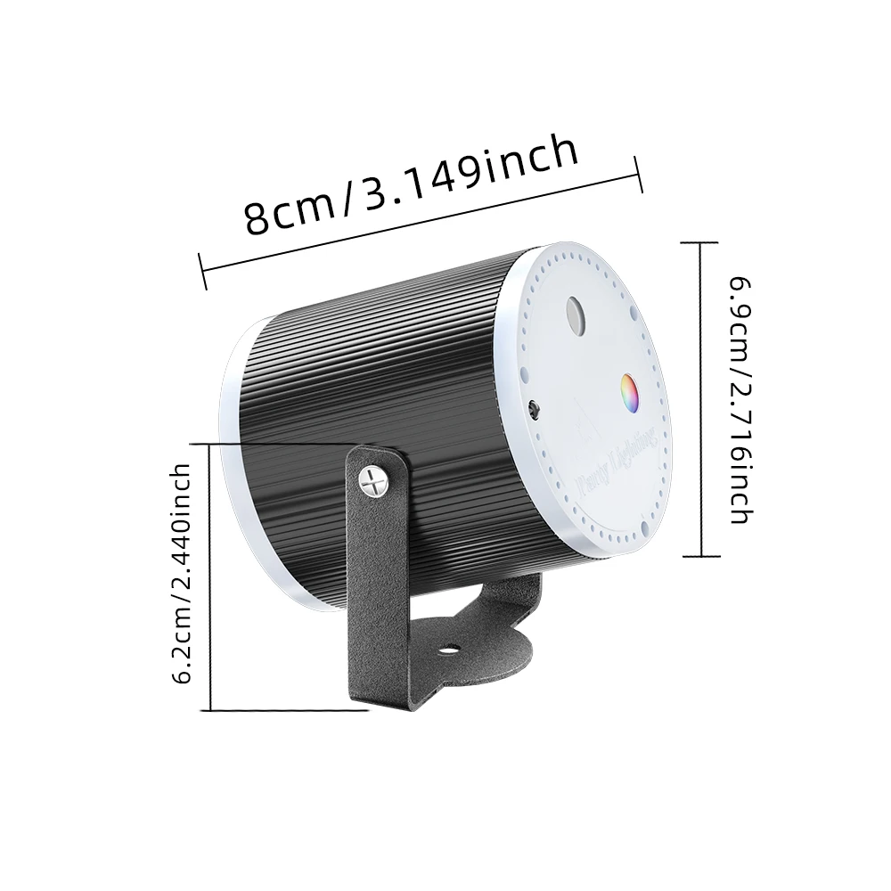 6V Voice control flash laser lights starry Christmas projection lights KTV party Ryder cylinder laser stage spotlights