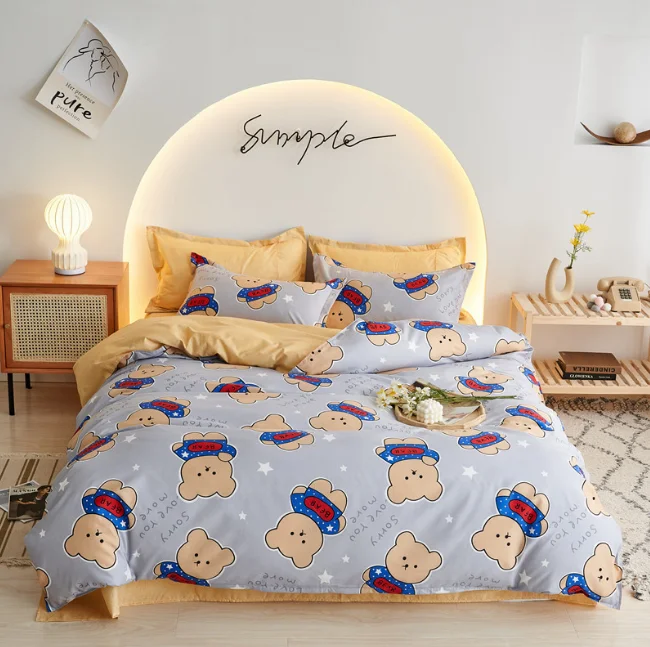 HG Best Selling High Quality Bed Linen Luxury 60s Bed Sheet Bamboo Unique Design Bedding Set Duvet Cover Sets