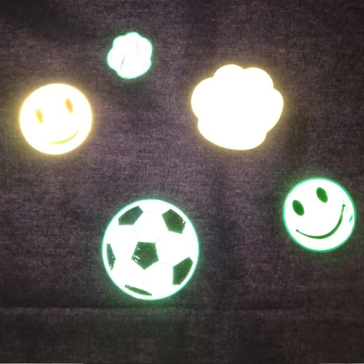 customized logo barcode printing high visibility adhesive film sheet die cut light reflective wall sticker for children gifts