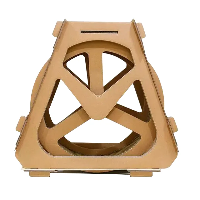 Hot Sale running Wheel house cat scratcher cardboard Waterwheel Shape box paper cat scratch for small animal Cats