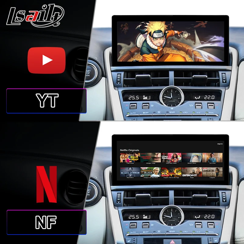 Lsailt CP AA 10.25 Inch Android Car Multimedia Play Interface Screen for Lexus NX300h NX200T NX 300h Touchpad Control 2014-2017