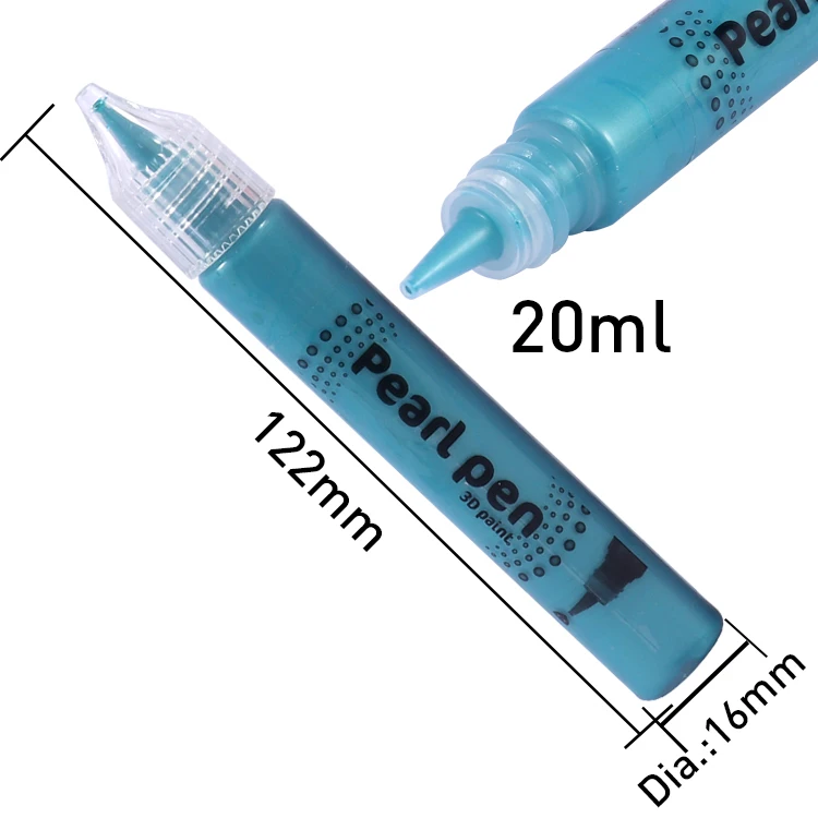 Foska New Item 20ml Four Color Kids Safe 3D Pearl Pen for Any Surface Non-toxic 3D Pearl Pen for Craft Drawing Paint
