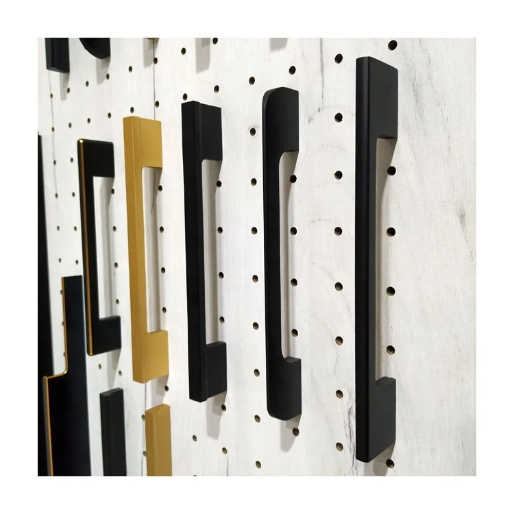 
Pull Handles Furniture for Wardrobe Black Aluminum Invisible 6063 Modern Dresser Drawer Furniture Handle & Knob Cabinet 