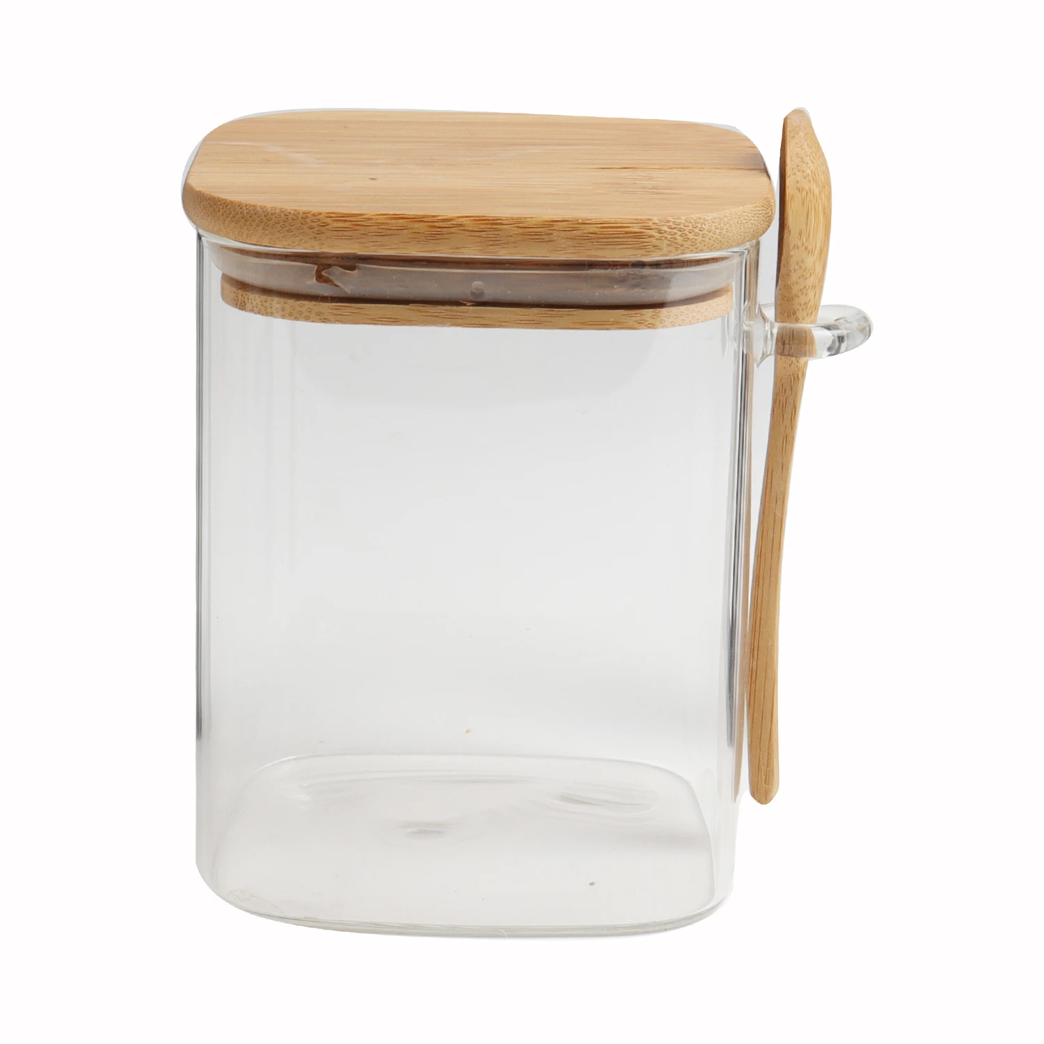 Square Jar - Glass Containers With Airtight for Food Storage Glass Jar Square with Stainless Steel Lid Glass Jar Set