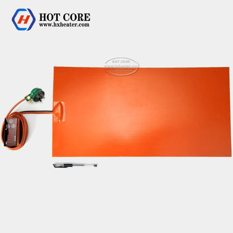 Customized 200 degrees 9v 12V 36v 48v 120v 220v industrial electric flexible heating element pad rubber silicone heater