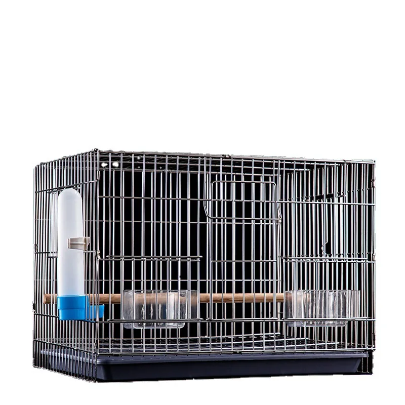 Chinese Stainless Steel Birdcage With Thickened Wire And Enlarged Parrot Breeding Cage With Breeding Mouth Birdcage