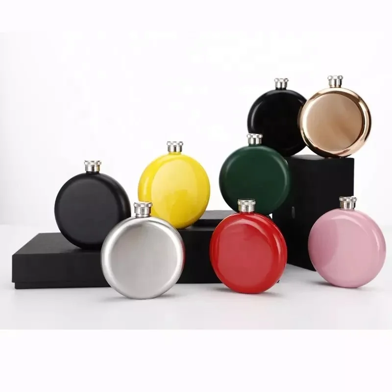 Custom Packaging Designer Sublimation Tumbler Wine Bottle Vaccum Hydro Stainless Flasks Liquor Hip