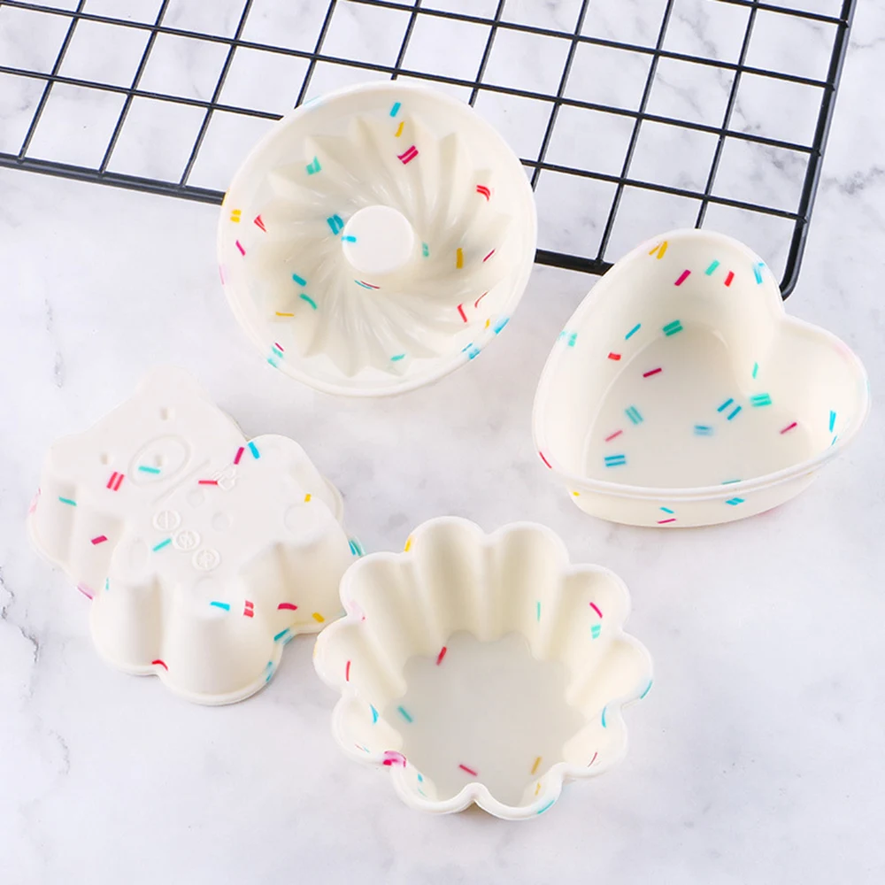 Non-stick Various Shape Silicone Jelly Pudding Cupcake Molds Handmade Soap Mold Bakeware Cake Mould