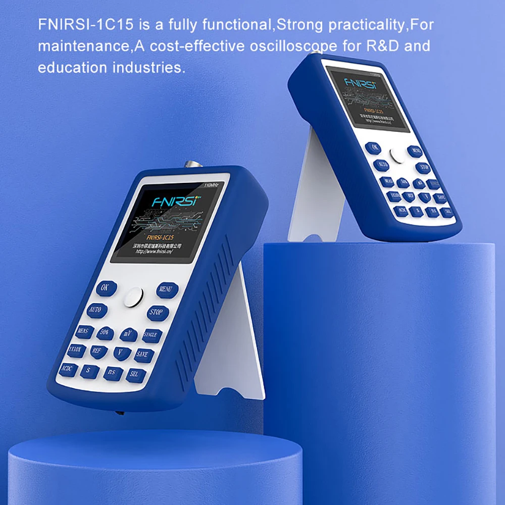 DSO1C15 Digital Oscilloscope 110MHz Analog Bandwidth 500MS/s Sampling Rate Handheld Oscilloscope Support Waveform Storage