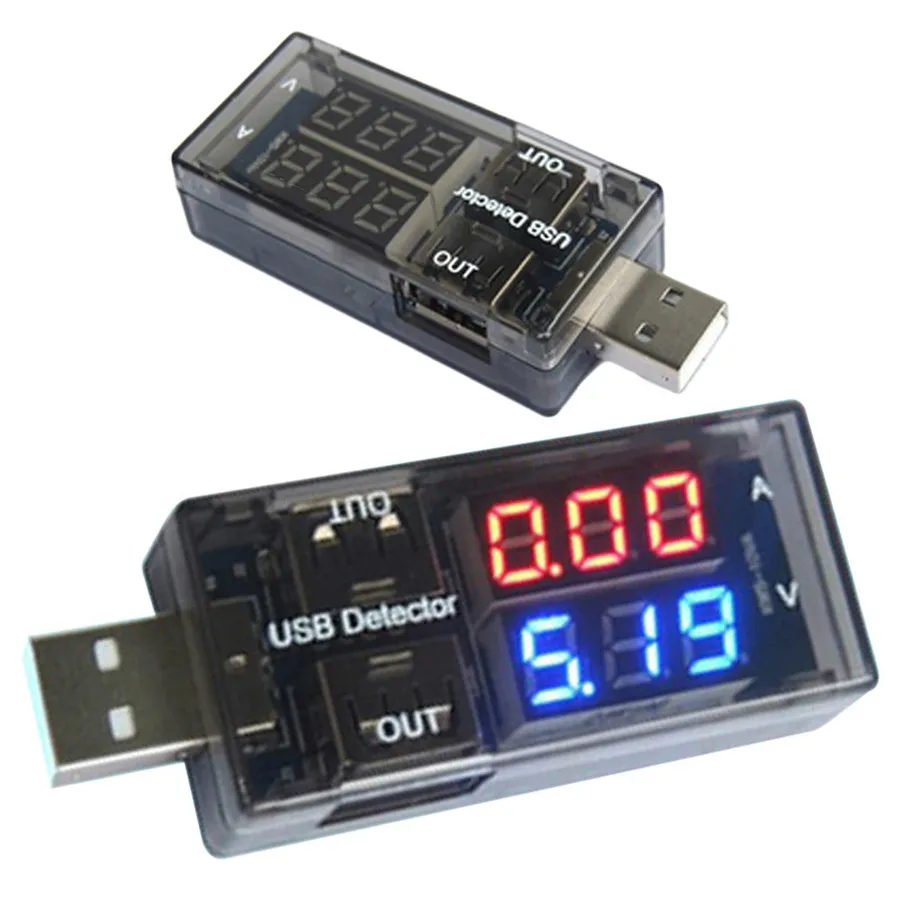 Красный + синий двойной дисплей USB измеритель напряжения постоянного тока детектор зарядки Тестер батарея Вольтметр Амперметр индикатор зарядного устройства