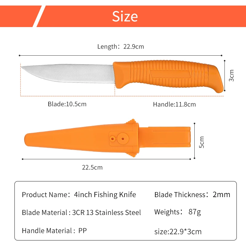 Custom Logo Low Moq Professional Fillet Knife Fishing and Filet Knifes for Fish 4inch Fishing Knife