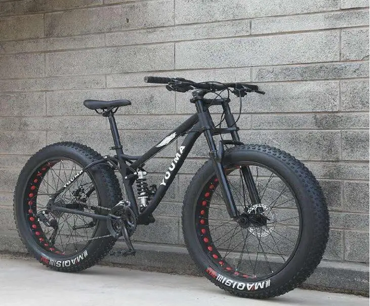 
26' black fat tire mountain bike 