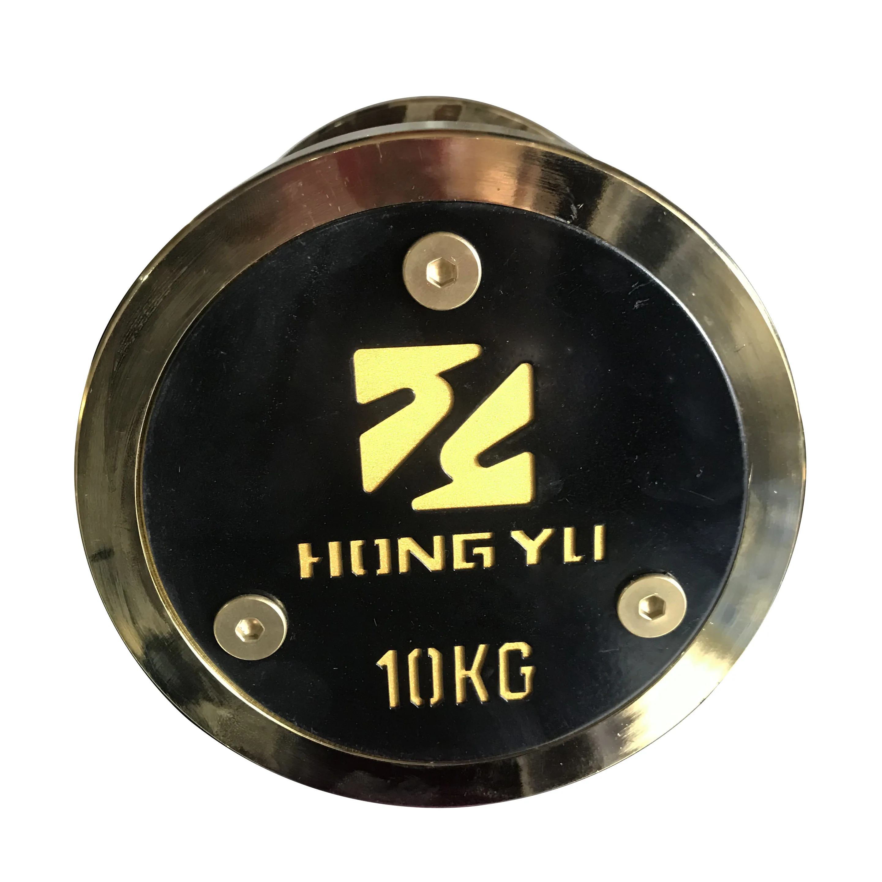 Factory cheap price 2.5kg to 100kg gold dumbell set customized logo chrome steel dumbbells free weights