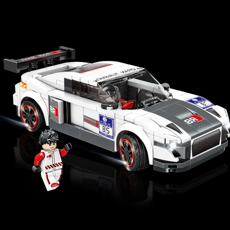 STEM Brick Blocks Racing Car Toy Sport Car Block Model Educational Toys for Kids