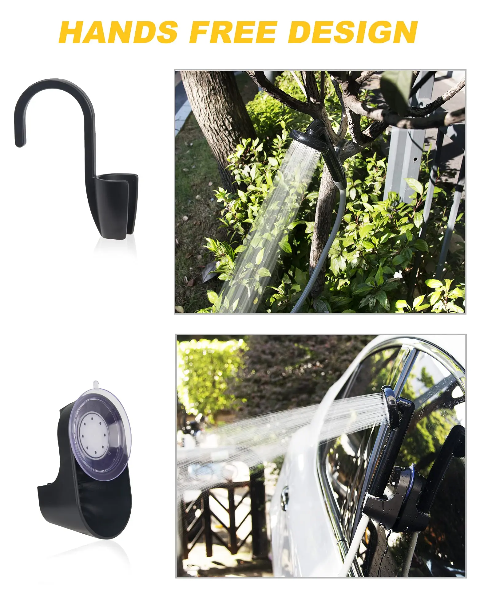 Portable Electric Rechargeable Outdoor Showerhead Camp Shower Pump Convenient Design Hiking Beach Pet Cleaning-Traveling