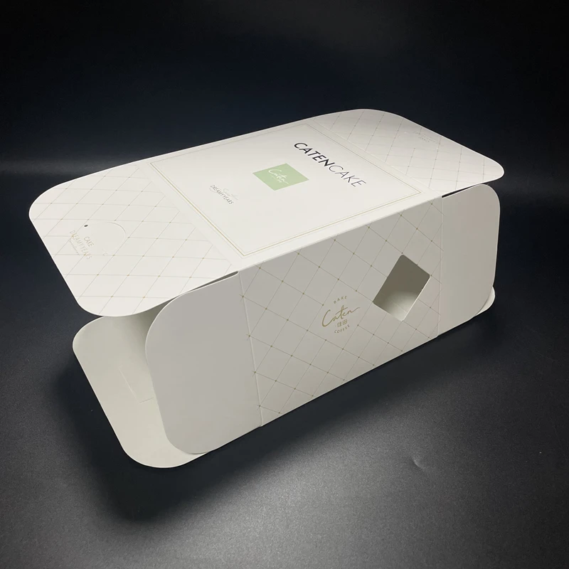 Customized 400G Paperboard Printing Colors Food Grade Cake Boxes Packaging