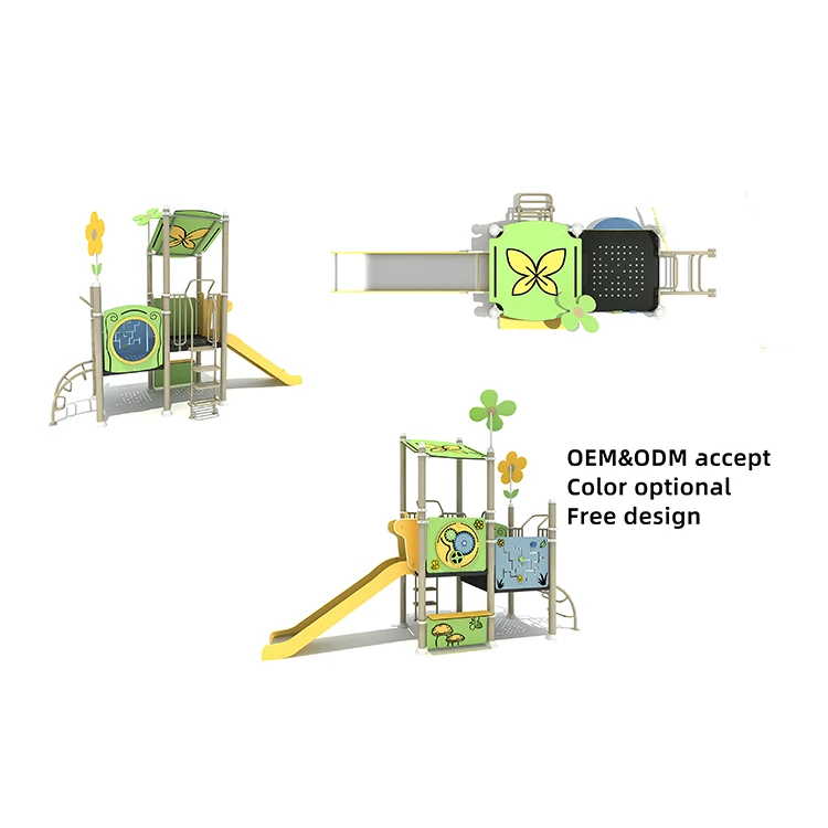 Juegos Para Parques Infantiles Exterior Commercial HPL Board Made Kids Outdoor Playground With Slide