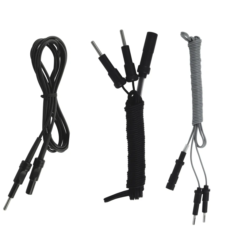 laparoscopy medical reusable monopolar electrical cables and wires for endoscopy forceps