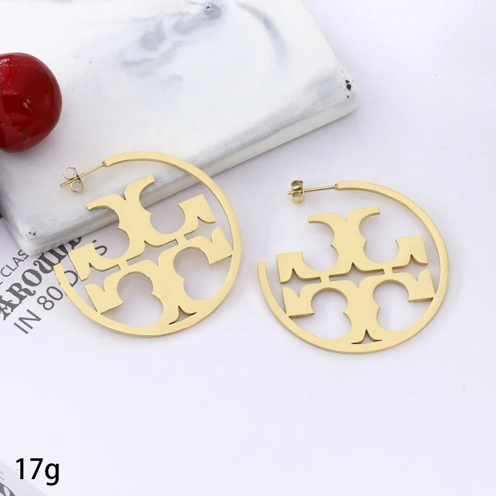 45mm Big Hoop Clip Stainless Steel Women Vintage Ethnic Earring Jewelry pendientes flecos borla