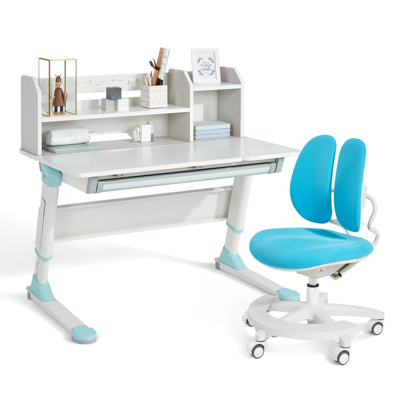 
2m2kids Kids Homework Table with Chair Adjustable Folding Tilted Desk for Children Reading Study Bedroom Furniture 