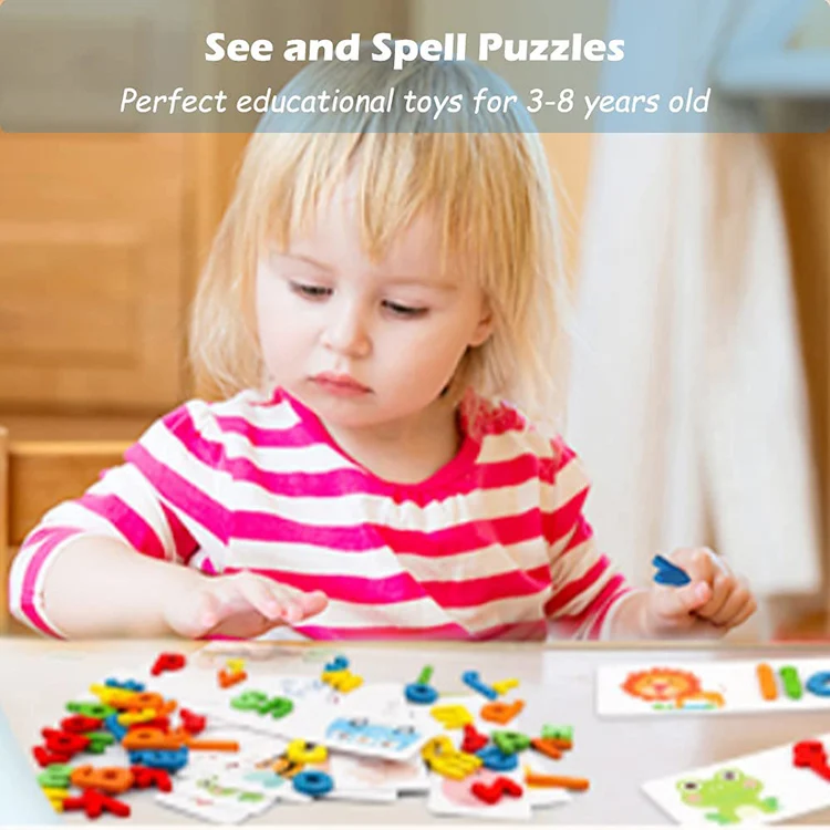 Wholesale Custom Preschool Kids Montessori Baby Wooden Colored Alphabet Number Panel Board for Kids Toys