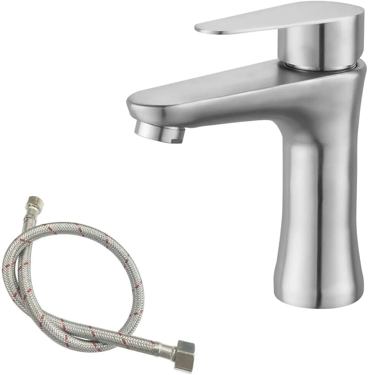 Modern 304 stainless steel face basin faucets bathroomt hot andcold sink water faucets
