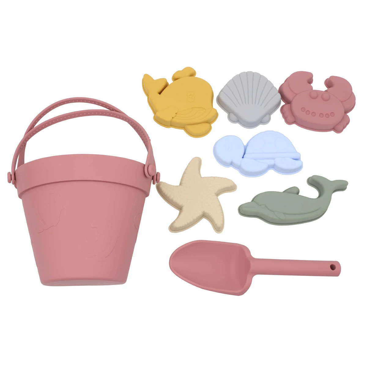 Kids Outdoor Toys Silicone Bucket And Spade Sets Eco-friendly Soft Beach Toys And Sand Toys Set For Children