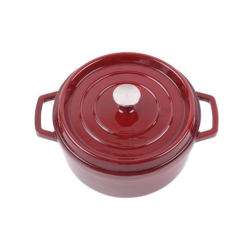 Cast Iron Dutch Oven 24cm 3.8L Dutch Oven for Induction Hob, Casseroles Dish with Lid Dutch Ovens Cast Iron Cooking Pot