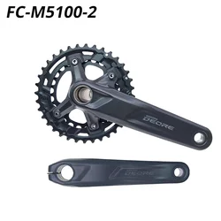 HLM Shimano DEORE M5100 2x11s 2-PIECE FRONT CHAIN CRANKSET FC-M5100-2 11 SPEED MTB mountain bike CRANKARM