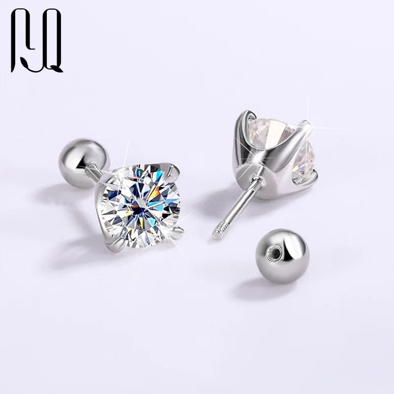 925 серьги из серебра с муассанитом
