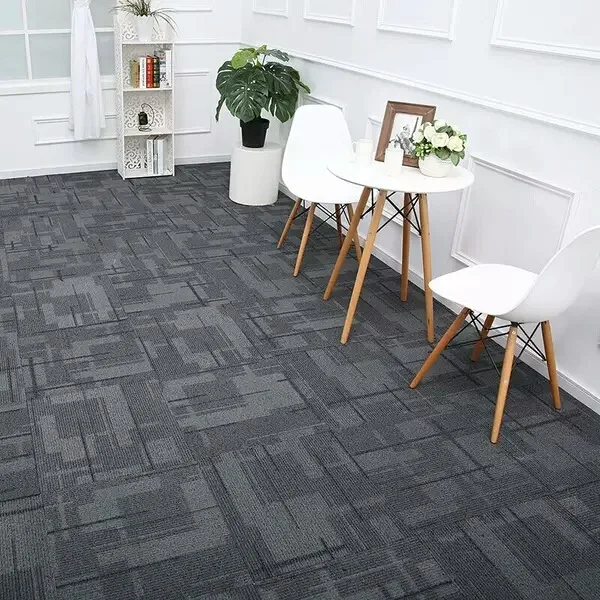 Office Tufted Carpets Hotel PVC Carpet Tile Living Room Floor Removable Commercial Floor Carpet Tiles 50*50CM