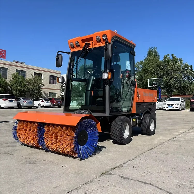 Multifunctional Gasoline Diesel Power Snow Plow Snow Sweeper Road Snow Cleaning Machine for Sale
