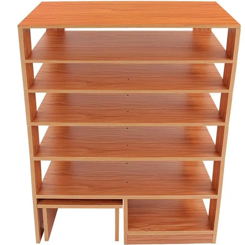 Amazon top 3 tier customized Portable no assembly Foldable designs amazing living wooden bamboo Panel shoe racks for home