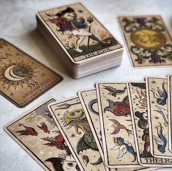 Wholesale Custom Printing  Witches Tarot Cards Holder Juego Cartas De Tarot Playing Card Mythic Tarot Cards