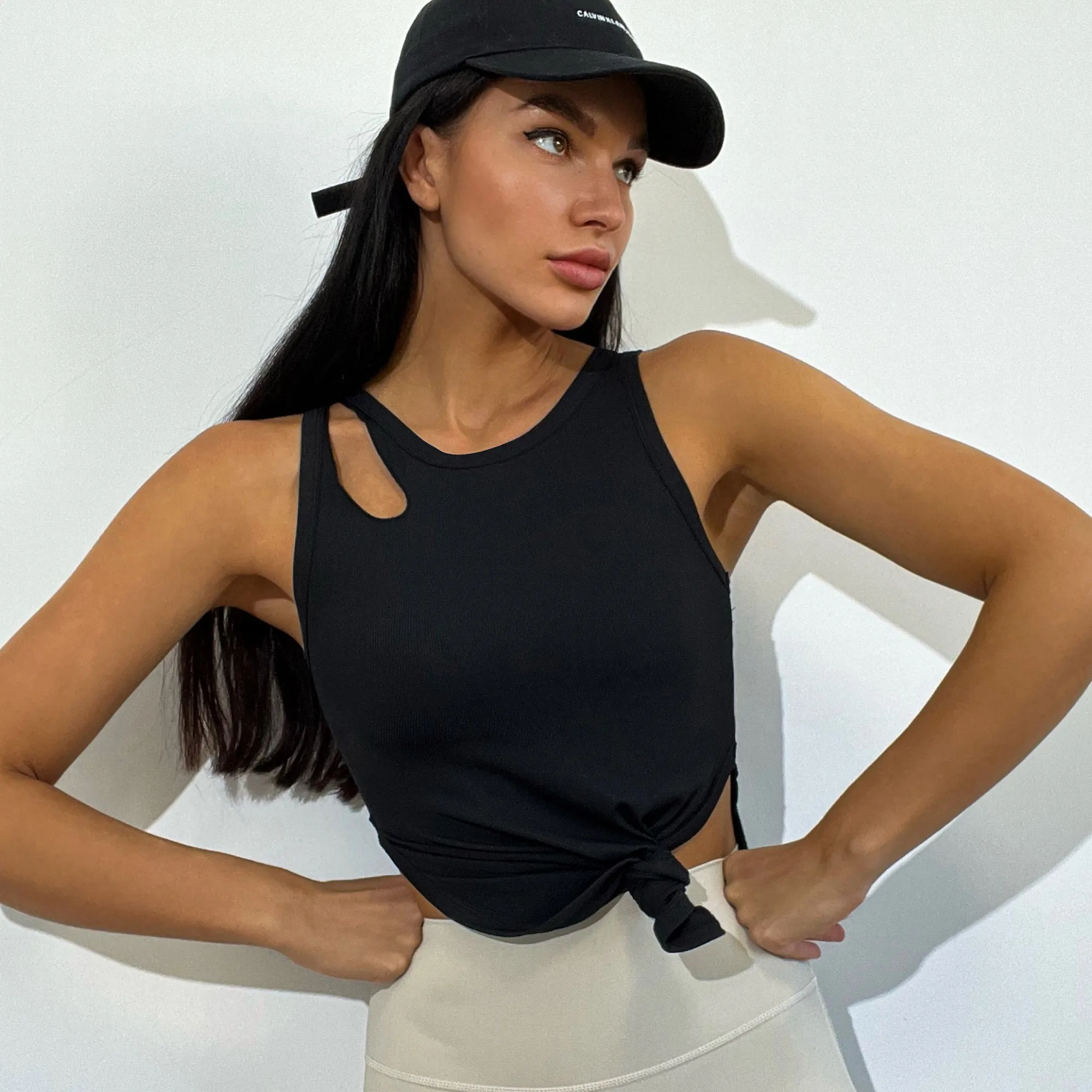 Pt sports wholesale high quality Vest One Piece clothes Ribbed No Pads women gym fitness wear