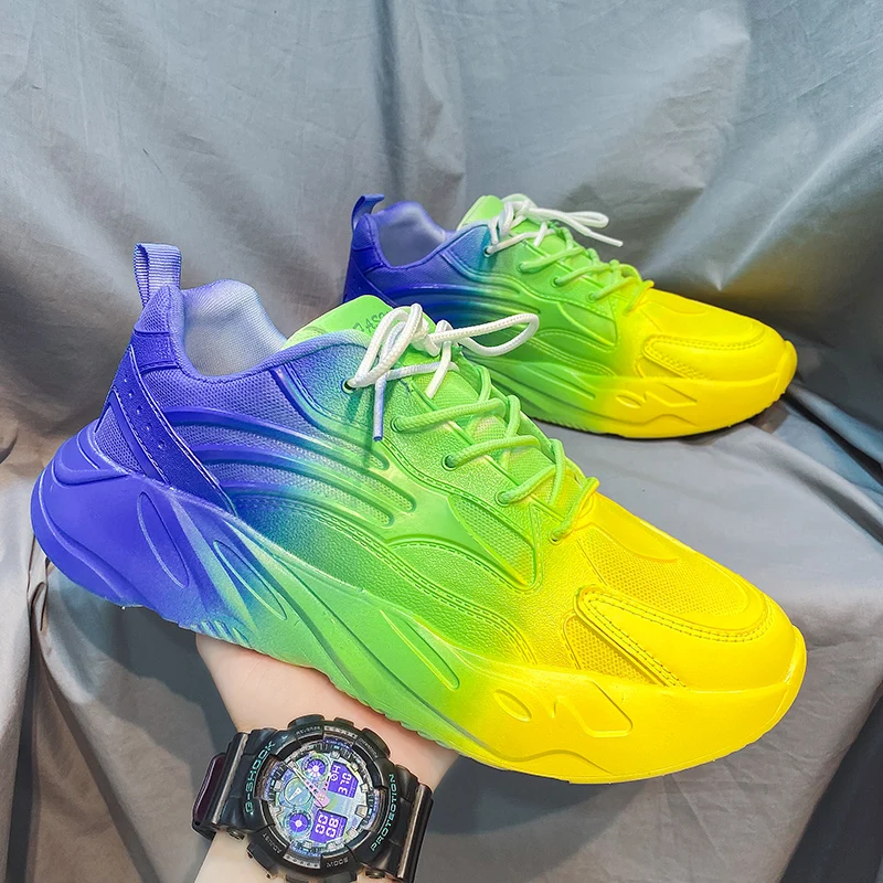 2022 New Arrival walking shoes Summer Couple Breathable Chunky Fashion Sneakers Men Casual Shoes