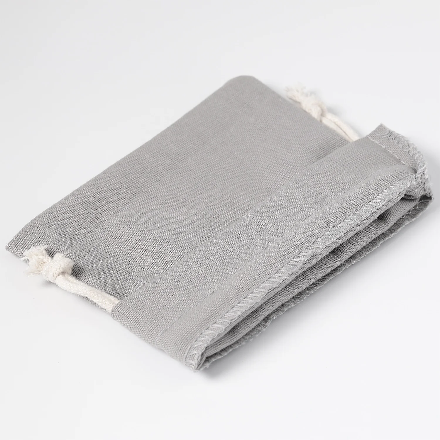 Wholesale custom logo silk clothes dustbag for handbags small natural cotton drawstring shoe dust bag