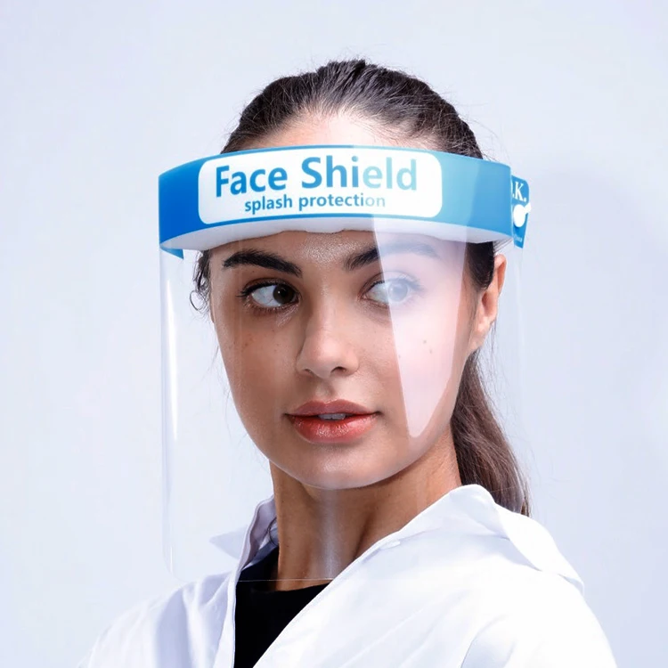
transparent plastic PET Protective Shields medical face shield disposable visor Eye protector 