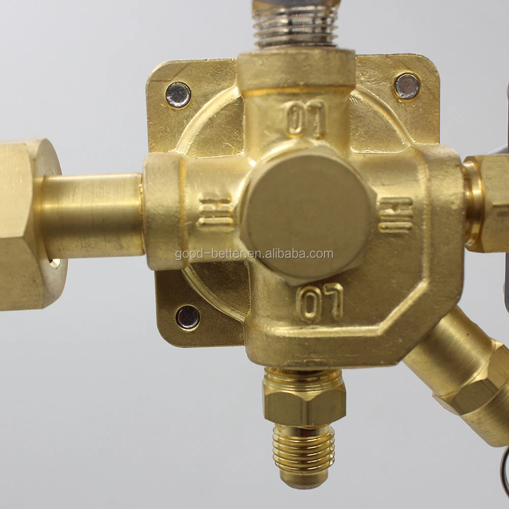 BA10653 горячая Распродажа полностью латунный квадратный два датчика Co2 /N2 Регулятор