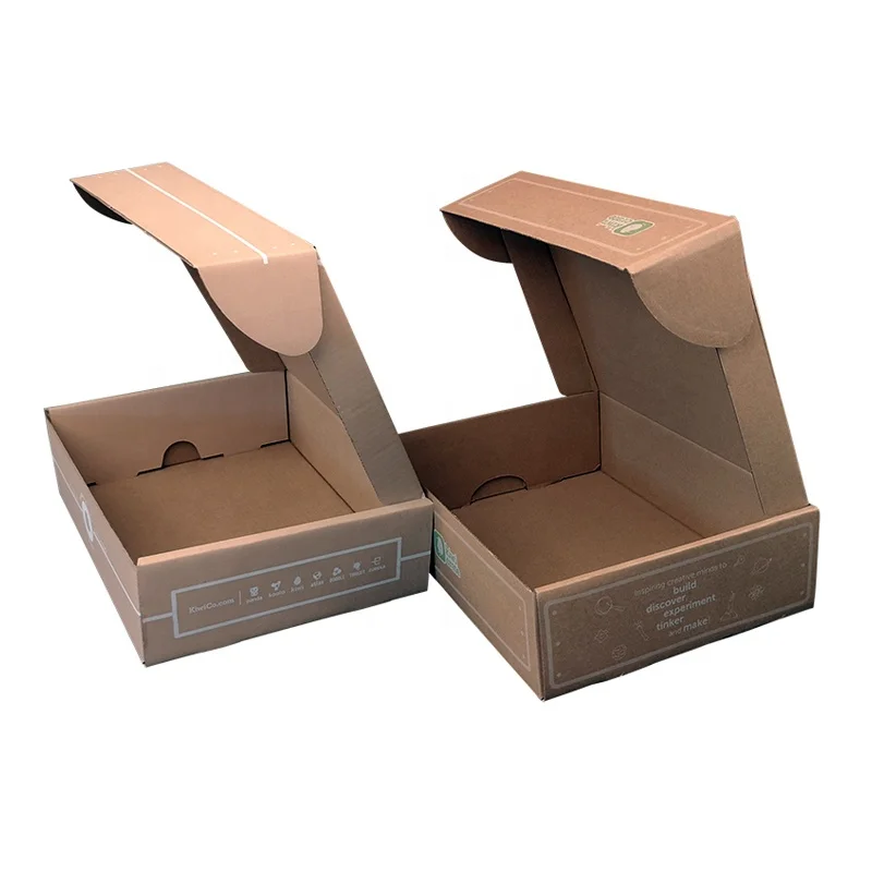 Custom Large Brown Printing LOGO Shipping Mailer Corrugated Kraft Paper Carton Packaging Box for Pack