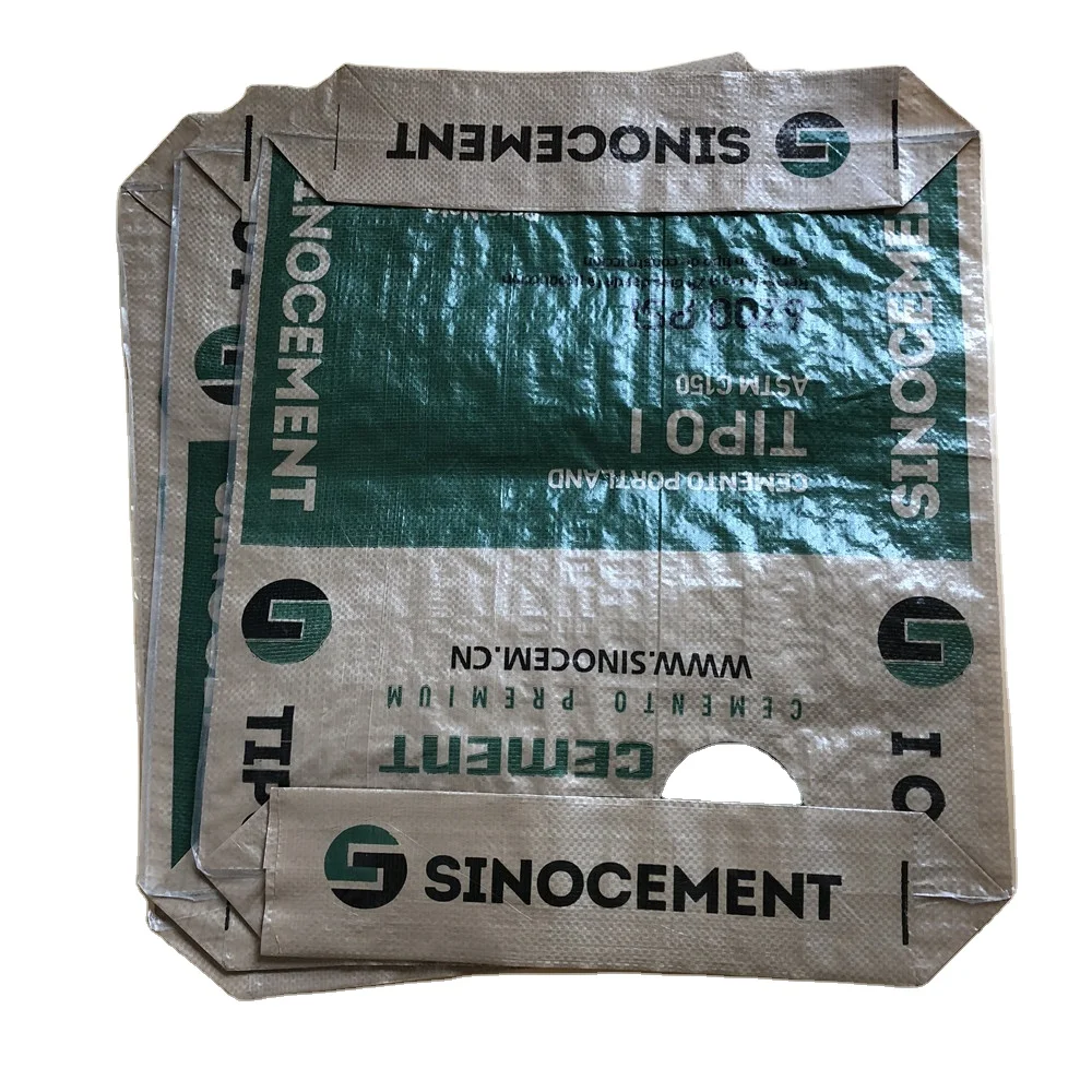 10kg 20kg ordinary portland pcb lafarge cement PP bags for sale plastic square bottom bags for packaging