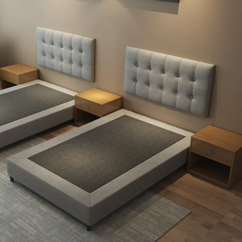 Hotel tufted wood double single queen king size velvet bed frame and upholstered bed headboard frame