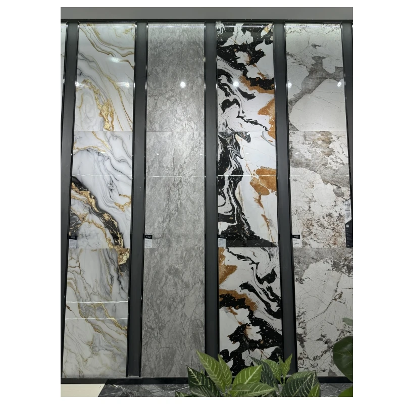 Zibo wholesale polished glazed porcelain floor tile manufacture marble white black wall tiles living room tile