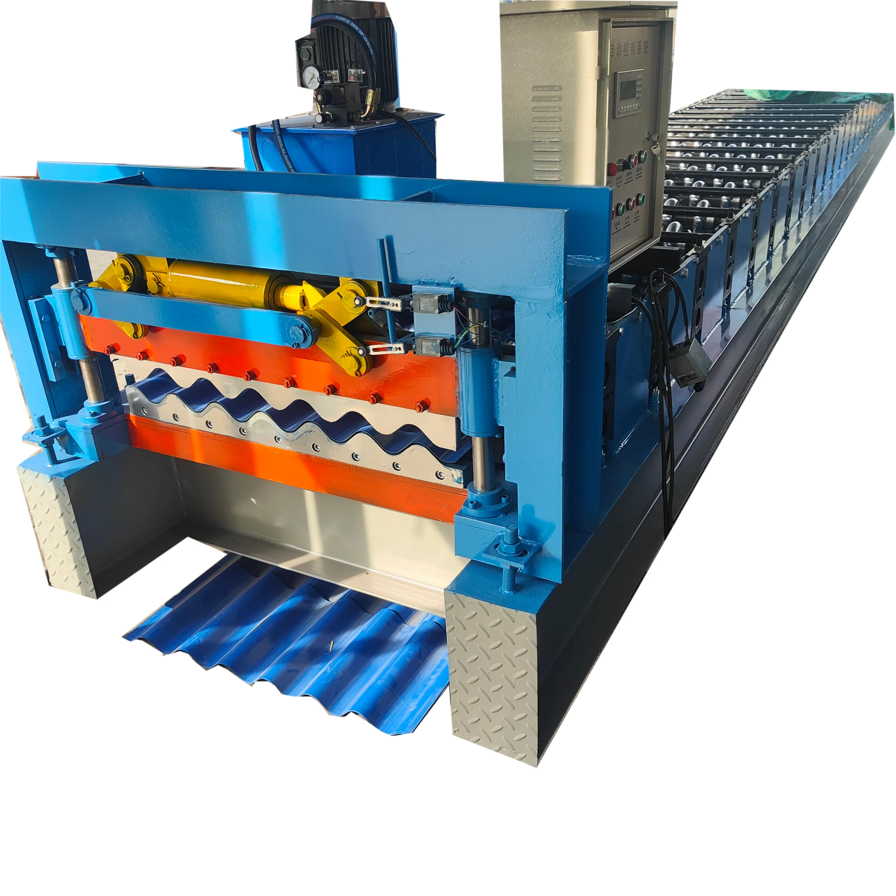PPGI High Speed Electric Shearing IBR Roofing Sheet Roll Forming Machinery For Metal Wall Panels