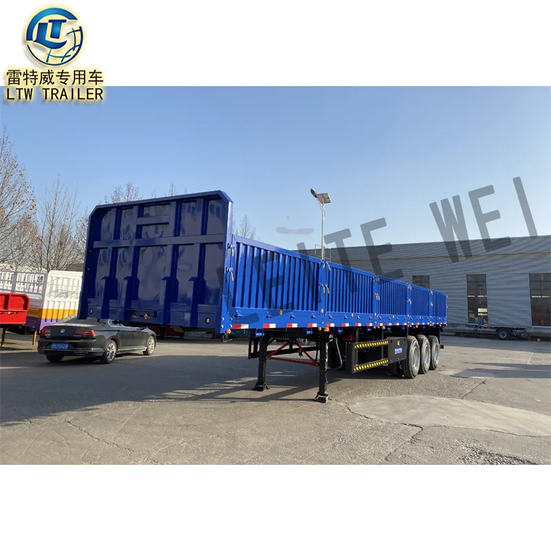 High Quality 3 4 Axles 12 Tire 40ft 40foot 13m Bulk Cargo Trailer Livestock Fence Semi Trailer