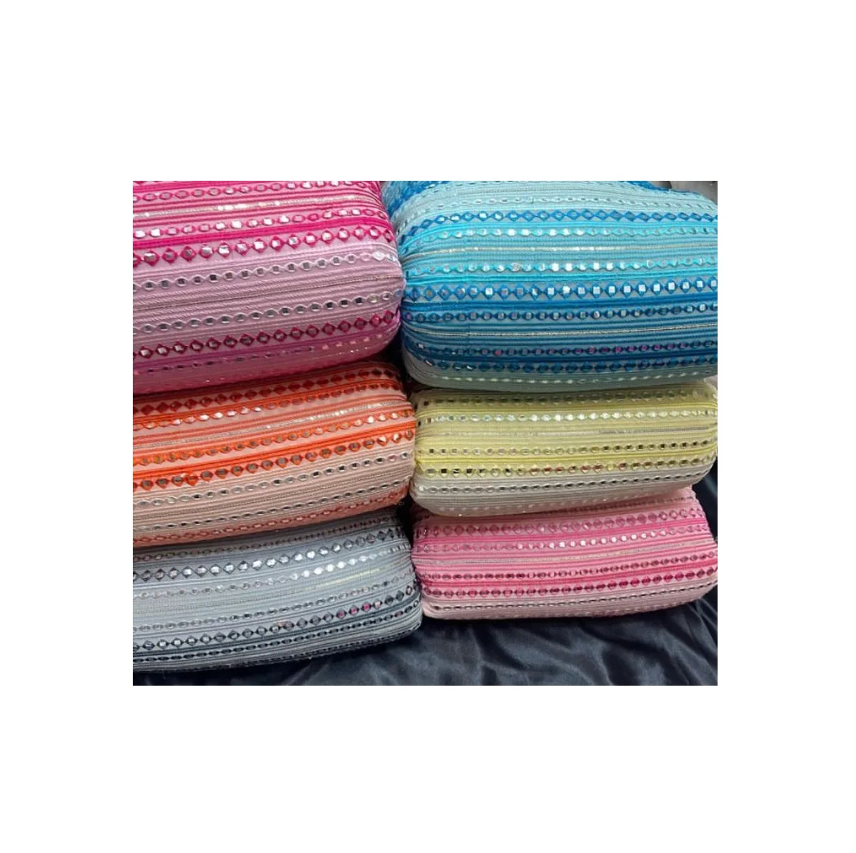 New Arrival Embroidery Paper and Sequence Work Georgette Fabric for Clothing From Indian Exporter at Bulk Price