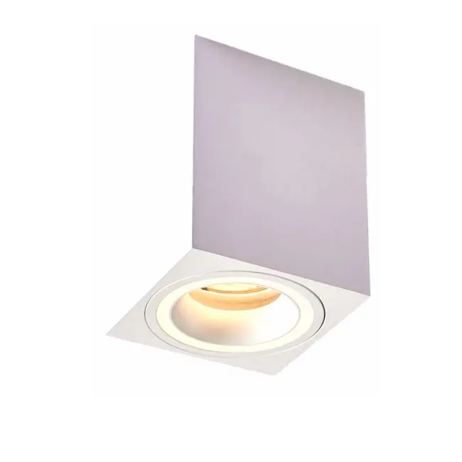 IP20 Exposed Cube DownLight-Empty Fixture Use light source LED or Halogen lamp GU10 Aluminium inner acrylic ring  96x96x125mm