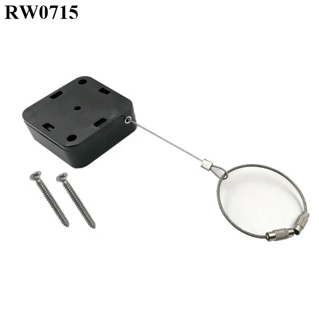 RUIWOR RW0715 Square Heavy Anti Theft Pull Box Plus Wire Rope Ring Catch for Retail Store Advertising Display