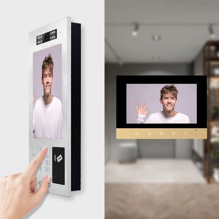 Door Bell With Monitor IP Video Intercom System Door Phone