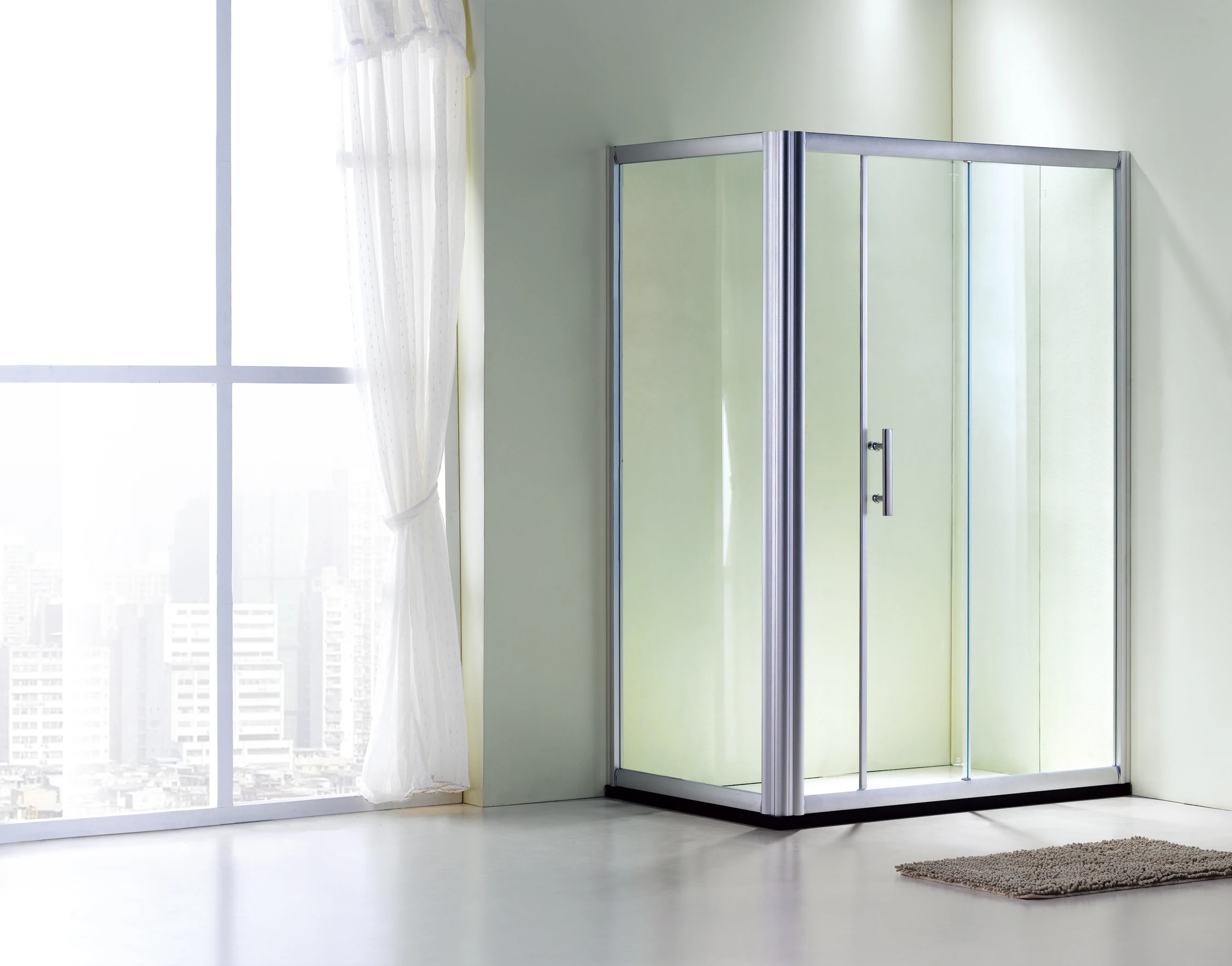 Алюминиевая рама, Раздвижная стеклянная дверь, душевая кабина